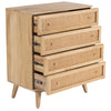 Olearia  Storage Cabinet Buffet Chest of 4 Drawer Mango Wood Rattan Natural Deals499
