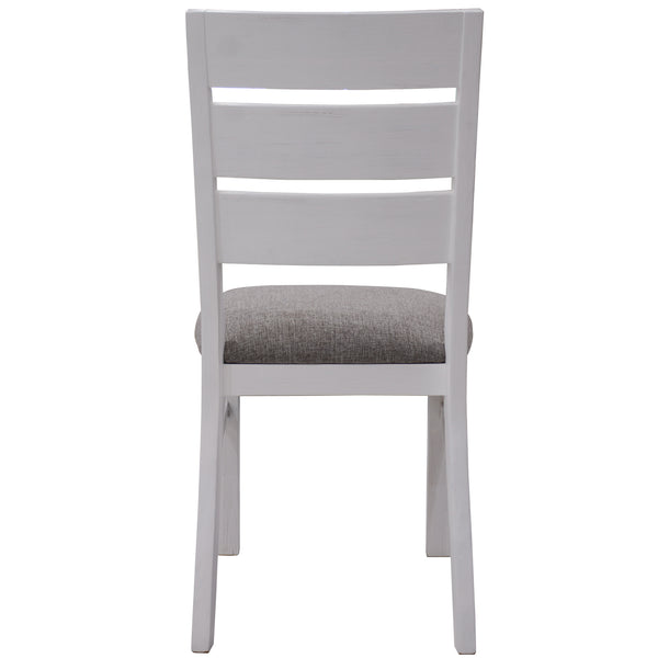 Plumeria Dining Chair Set of 4 Solid Acacia Wood Dining Furniture - White Brush Deals499
