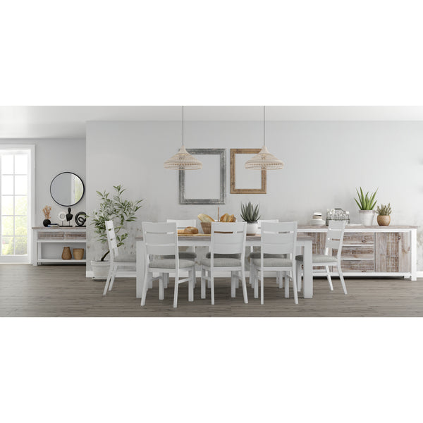 Plumeria Dining Chair Set of 8 Solid Acacia Wood Dining Furniture - White Brush Deals499