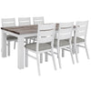 Plumeria Dining Chair Set of 8 Solid Acacia Wood Dining Furniture - White Brush Deals499
