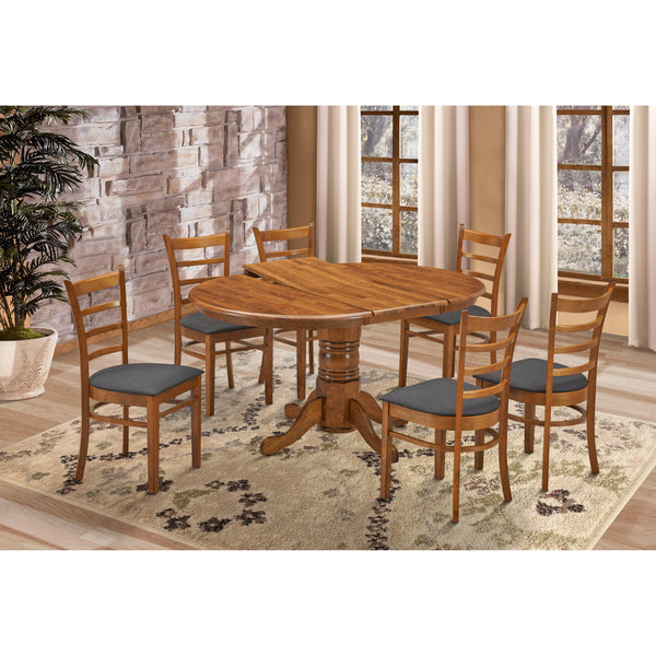 Linaria Dining Chair Set of 4 Crossback Solid Rubber Wood Fabric Seat - Walnut Deals499