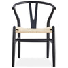 Anemone  Set of 2 Wishbone Dining Chair Beech Timber Replica Hans Wenger - Black Deals499