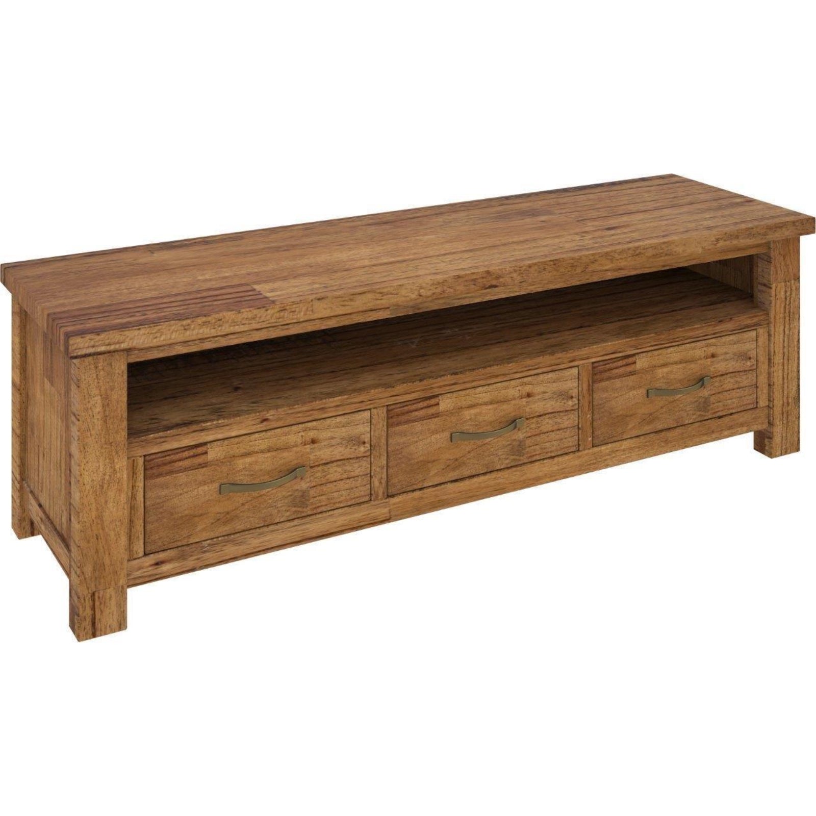 Birdsville ETU Entertainment TV Unit 174cm 3 Drawer Solid Mt Ash Wood - Brown Deals499