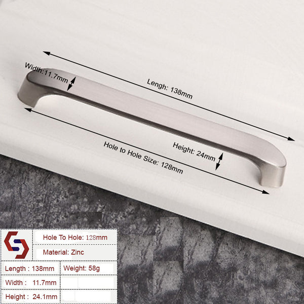Brushed ZINC Kitchen Door Cabinet Drawer Handle Pulls 128MM Deals499