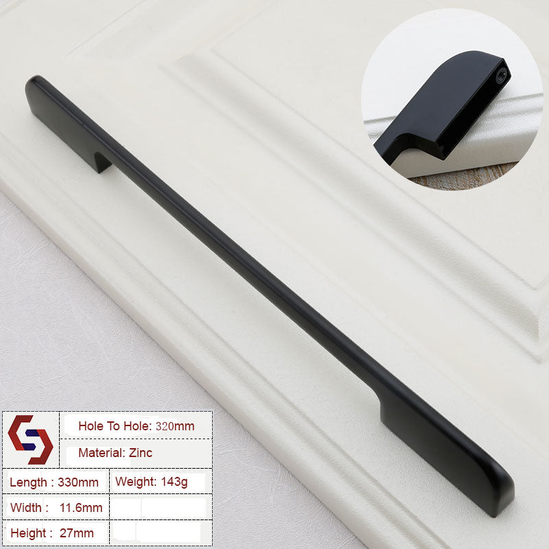 Zinc Kitchen Cabinet Handles Drawer Bar Handle Pull BLACK hole to hole size 320mm Deals499