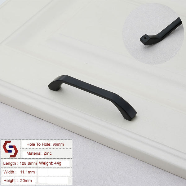 Zinc Kitchen Cabinet Handles Bar Drawer Handle Pull black color hole to hole 96MM Deals499
