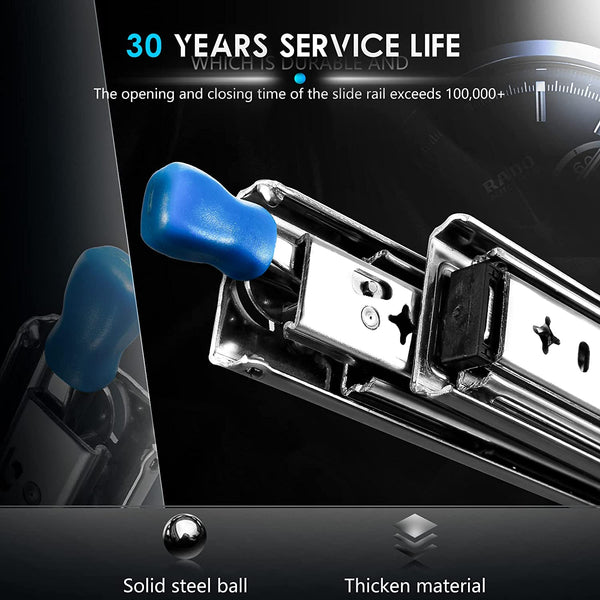 24in Pair 150KG Heavy Duty Drawer Slides Rails Runners Locking Ball Bearing Deals499