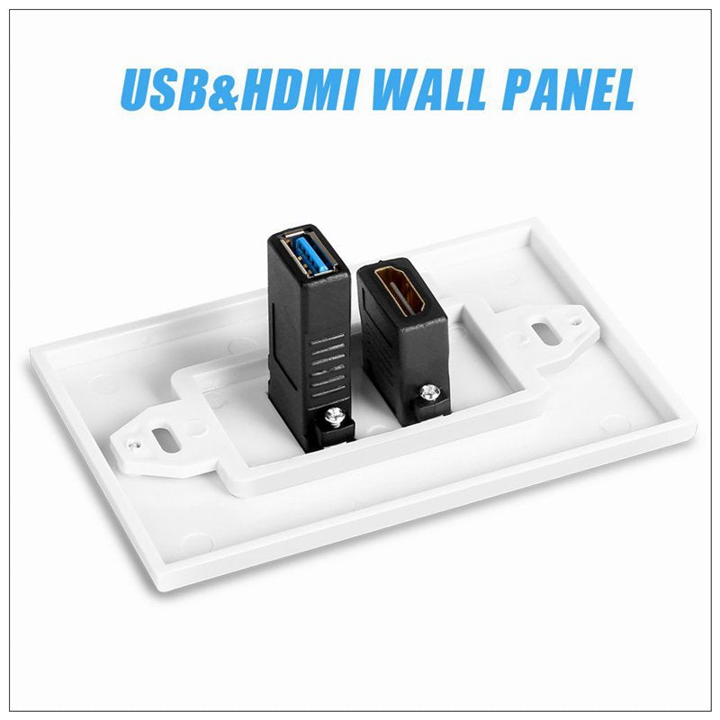 HDMI USB 3.0 Audio Stereo Pass Through Component Composite Wall Plate Panel Deals499