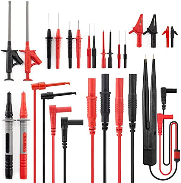 KAIWEETS 23PCS Multimeter Test Leads Kit with Replaceable Precision Probes Set and Alligator Clips, Test Probes, Test Hook, Flexible Wires Professional Kit General Use for Digital Electrical Testing from Deals499 at Deals499