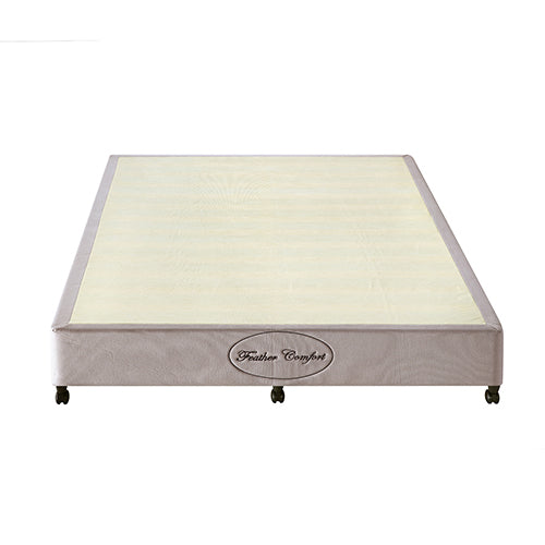 Mattress Base Ensemble King Size Solid Wooden Slat in Beige with Removable Cover Deals499
