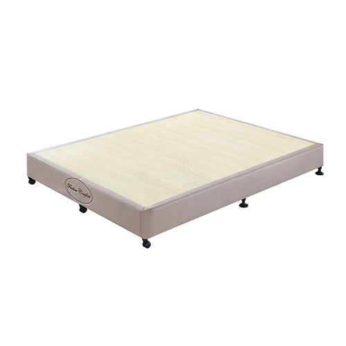 Mattress Base Ensemble Queen Size Solid Wooden Slat in Beige with Removable Cover Deals499