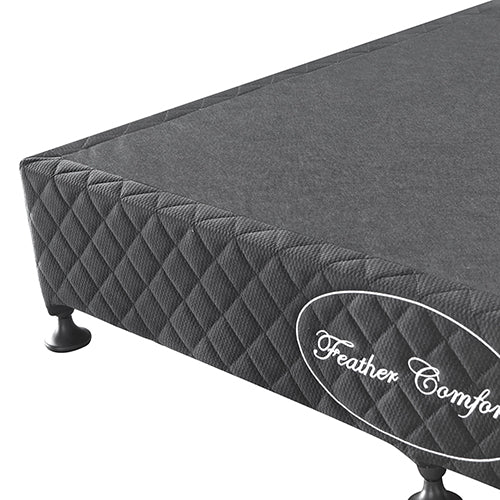 Mattress Base Ensemble Queen Size Solid Wooden Slat in Black with Removable Cover Deals499