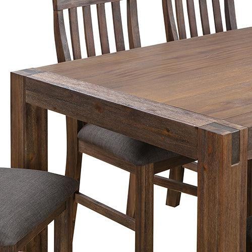Dining Table 210cm Large Size with Solid Acacia  Wooden Base in Chocolate Colour Deals499
