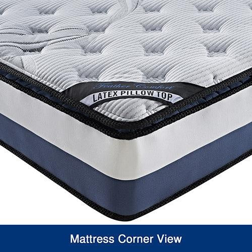 Double Mattress Latex Pillow Top Pocket Spring Foam Medium Firm Bed Deals499