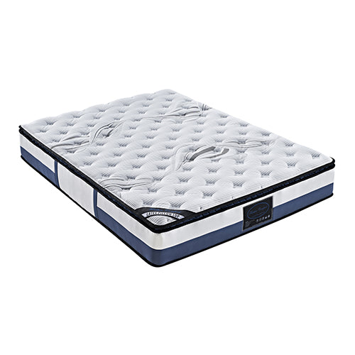 King Single Mattress Latex Pillow Top Pocket Spring Foam Medium Firm Bed Deals499