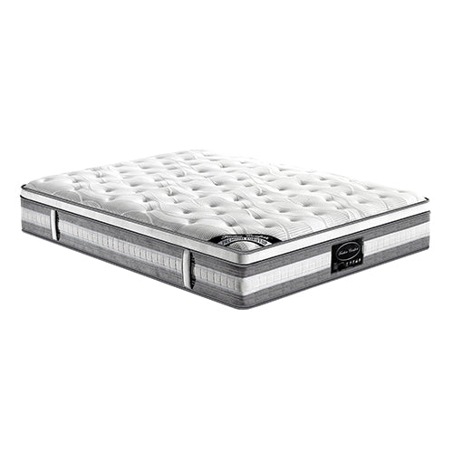 Mattress Euro Top King Size Pocket Spring Coil with Knitted Fabric Medium Firm 34cm Thick Deals499