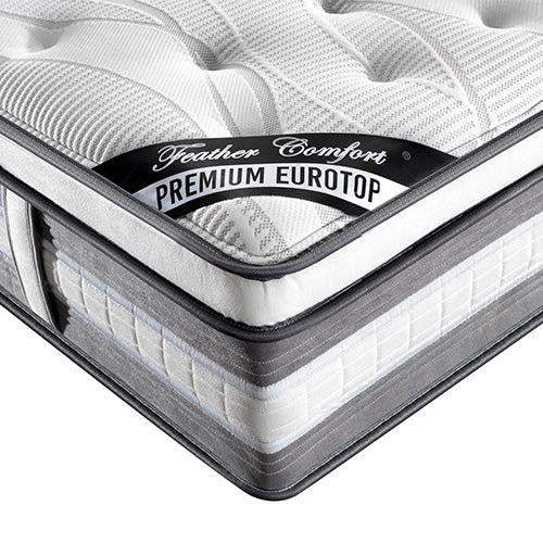 Mattress Euro Top King Single Size Pocket Spring Coil with Knitted Fabric Medium Firm 34cm Thick Deals499