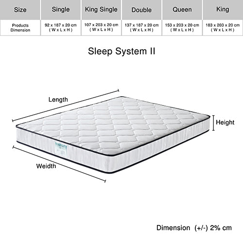 King Size Mattress in 6 turn Pocket Coil Spring and Foam Best value Deals499