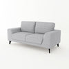 3+2 Seater Sofa Light Grey Fabric Lounge Set for Living Room Couch with Solid Wooden Frame Black Legs Deals499