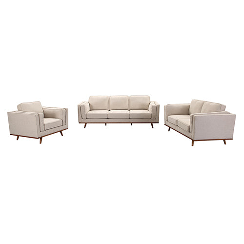 3+2+1 Seater Sofa Beige Fabric Lounge Set for Living Room Couch with Wooden Frame Deals499
