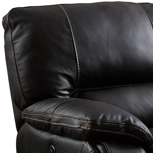 Round Corner Genuine Leather Dark Brown Electric Recliner with 2x Cup Holders Lounge Set for Living Room Deals499