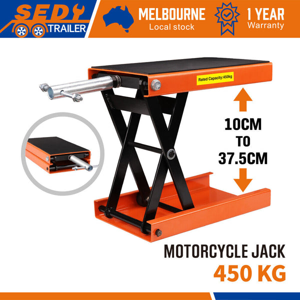 205KG Motorcycle Motorbike Lift Jack Motorcycle Stand Hoist Repair Work Bench from Deals499 at Deals499