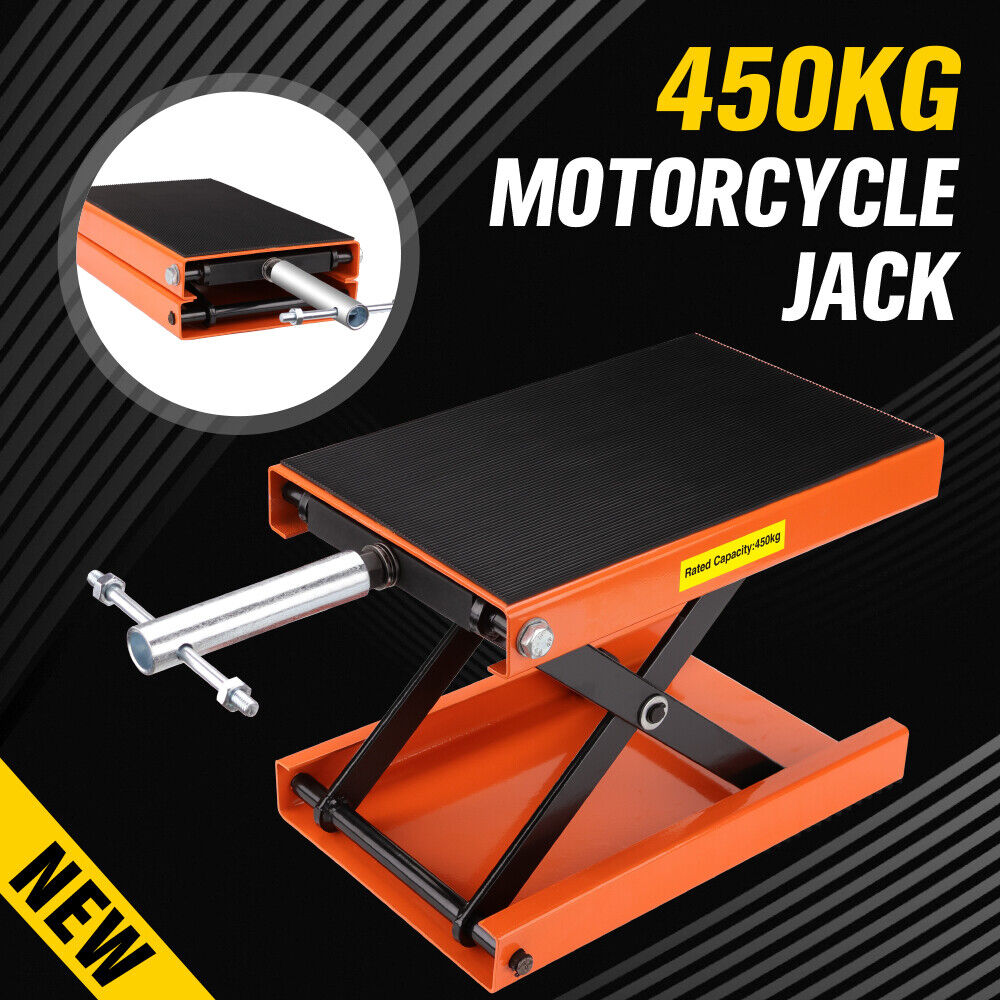 205KG Motorcycle Motorbike Lift Jack Motorcycle Stand Hoist Repair Work Bench from Deals499 at Deals499