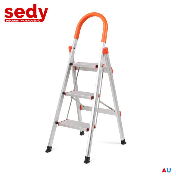 3 Step Ladder Multi Purpose Household Office Foldable Non Slip Aluminium[ from Deals499 at Deals499
