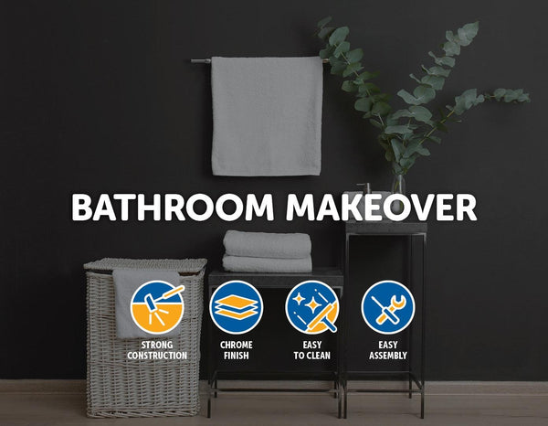 Classic Chrome Towel Bar Rail Bathroom Deals499
