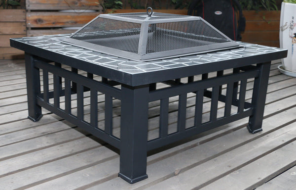 18" Square Metal Fire Pit Outdoor Heater Deals499