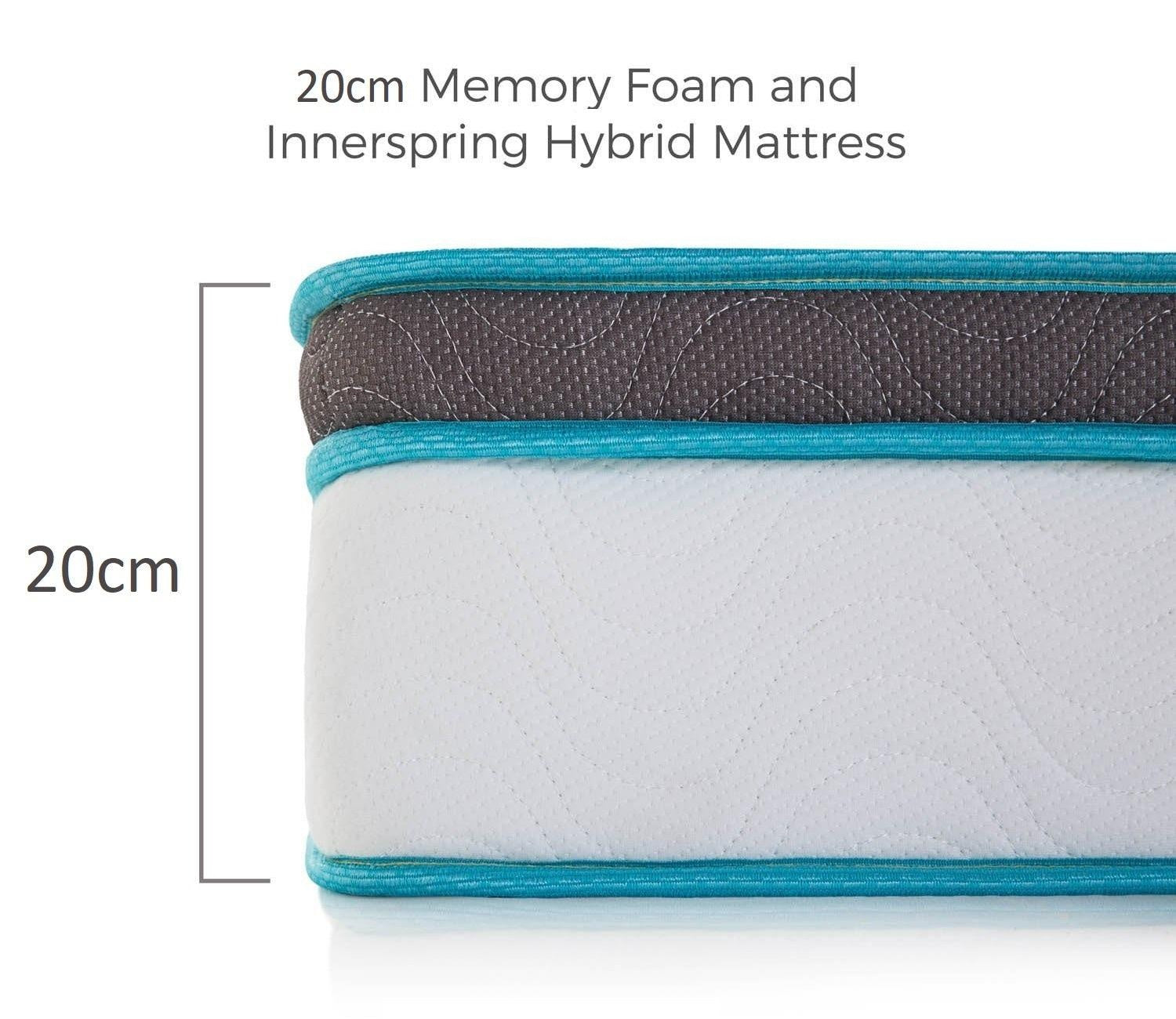 Palermo King 20cm Memory Foam and Innerspring Hybrid Mattress Deals499