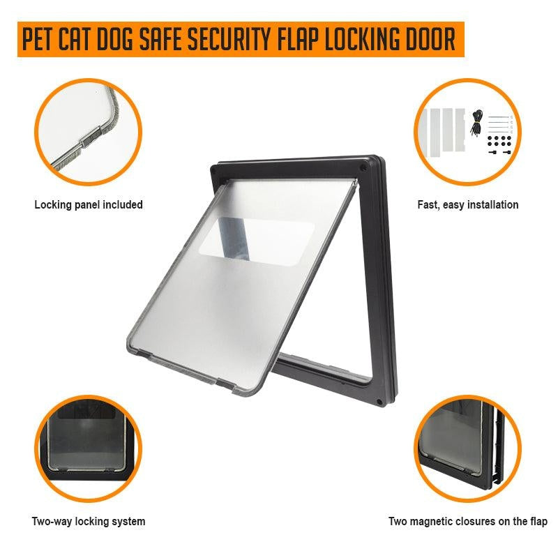 Pet Cat Dog Safe Security Flap Locking Door Deals499