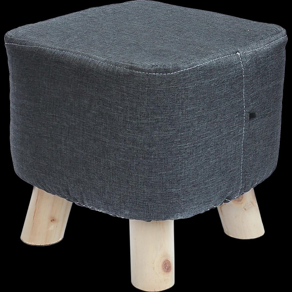 Fabric Ottoman Foot Stool Rest Pouffe Footstool Wood Storage Padded Seat Deals499