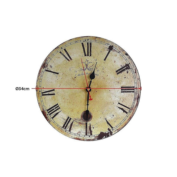 Large Vintage Wall Clock Kitchen  Office Retro Timepiece Deals499