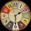 Large Colourful Wall Clock Kitchen  Office Retro Timepiece Deals499