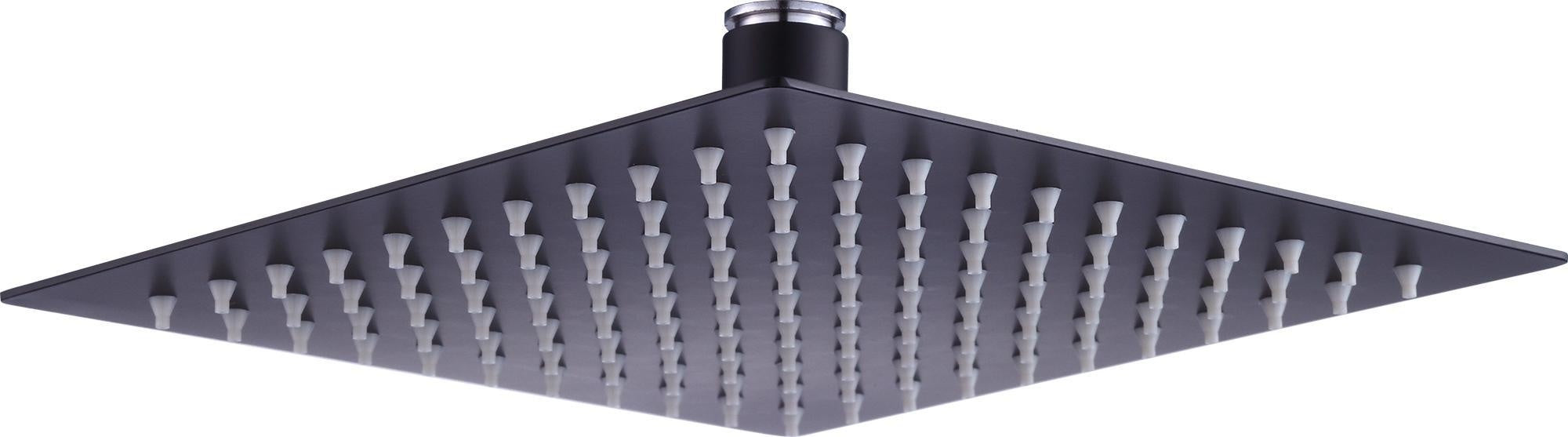 200mm Shower Head Square 304SS Electroplated Matte Black Finish Deals499