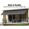 Outdoor Folding Arm Awning Retractable Sunshade Canopy Grey 4.0m x 3.0m Deals499