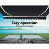 Motorised Outdoor Folding Arm Awning Retractable Sunshade Canopy Grey 5.0m x 2.5m Deals499