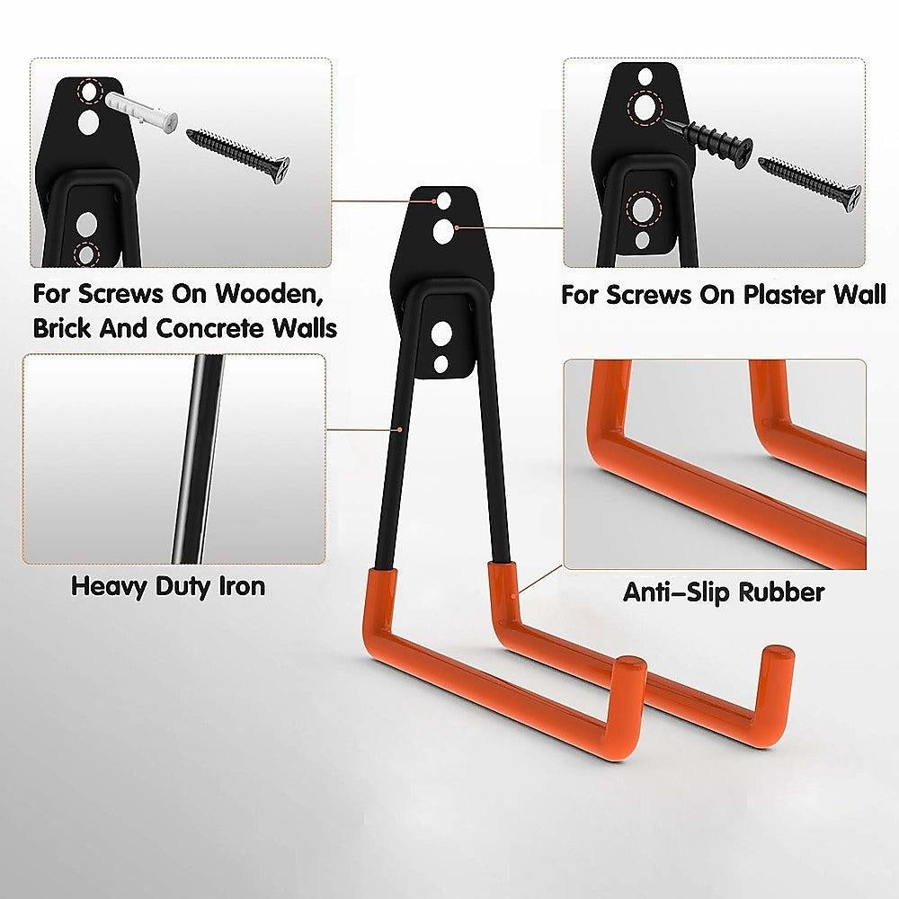 12-Pack Wall Mount Garage Hooks Tool Storage Workshop Organiser Heavy Duty Steel Deals499