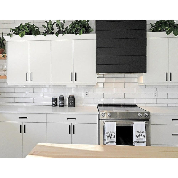 5 x 96mm Kitchen Handle Cabinet Cupboard Door Drawer Handles square Black furniture pulls Deals499