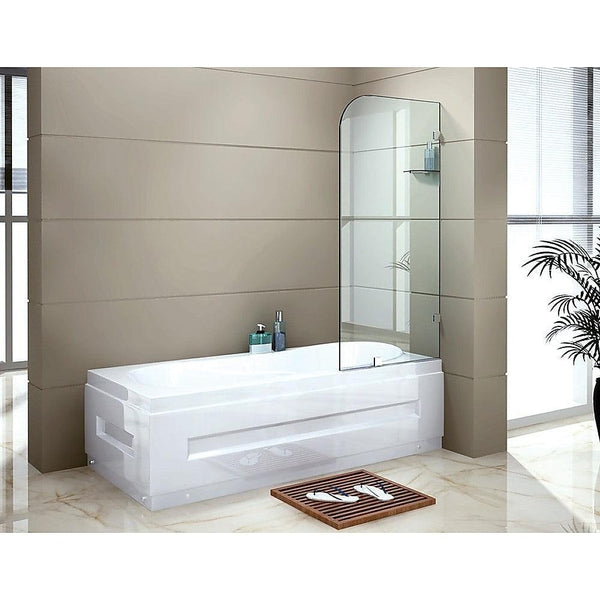 700 x 1450mm Frameless Bath Panel 10mm Glass Shower Screen By Della Francesca Deals499