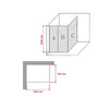 1000 x 700mm Frameless 10mm Glass Shower Screen By Della Francesca Deals499