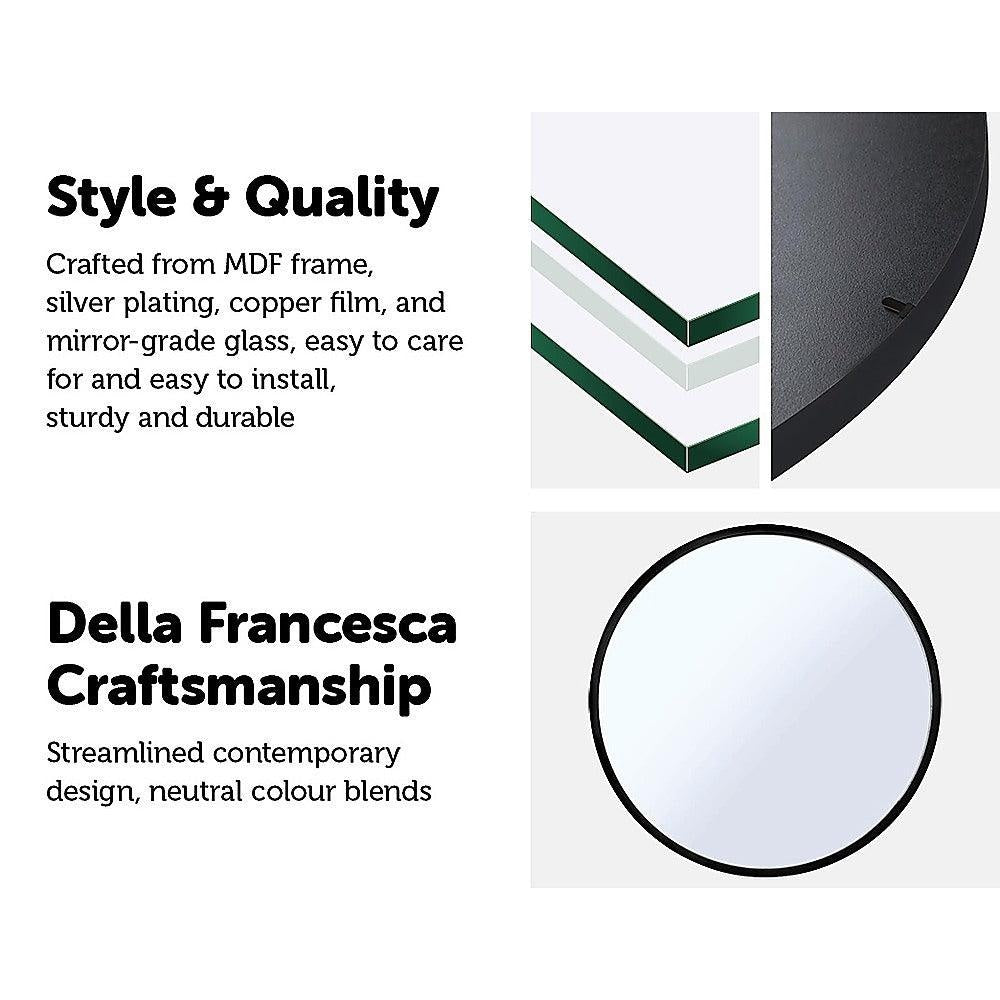 90cm Round Wall Mirror Bathroom Makeup Mirror by Della Francesca Deals499