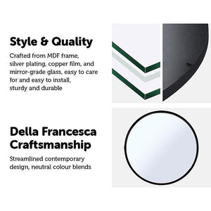 90cm Round Wall Mirror Bathroom Makeup Mirror by Della Francesca Deals499
