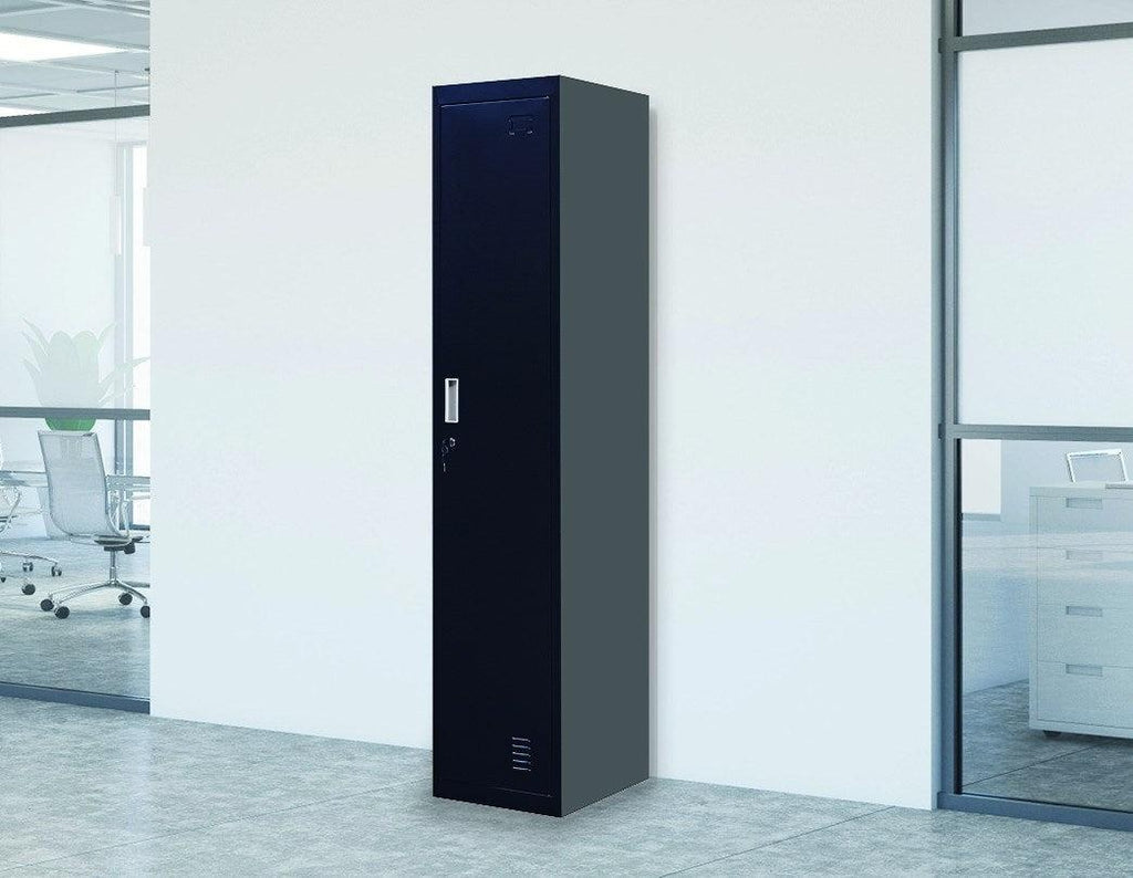 Standard Lock  One-Door Office Gym Shed Clothing Locker Cabinet Black Deals499