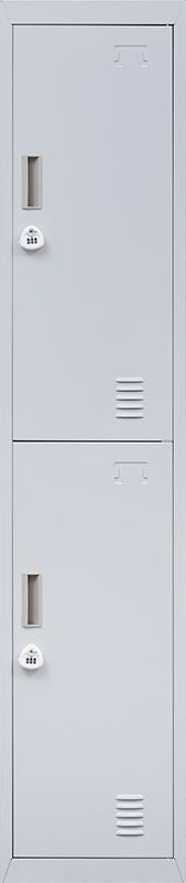 3-Digit Combination Lock 2-Door Vertical Locker for Office Gym Shed School Home Storage Grey Deals499