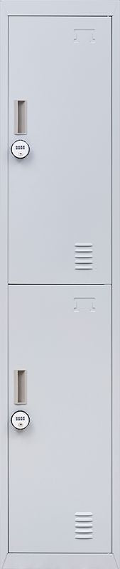 4-Digit Combination Lock 2-Door Vertical Locker for Office Gym Shed School Home Storage Grey Deals499