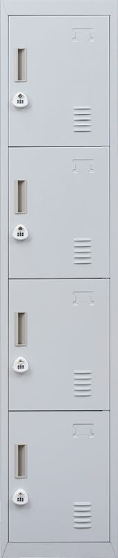 3-digit Combination Lock 4 Door Locker for Office Gym Grey Deals499