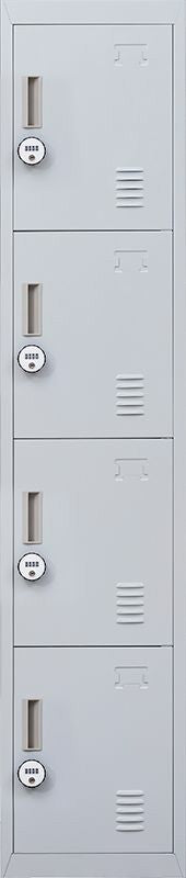4-Digit Combination Lock 4 Door Locker for Office Gym Grey Deals499