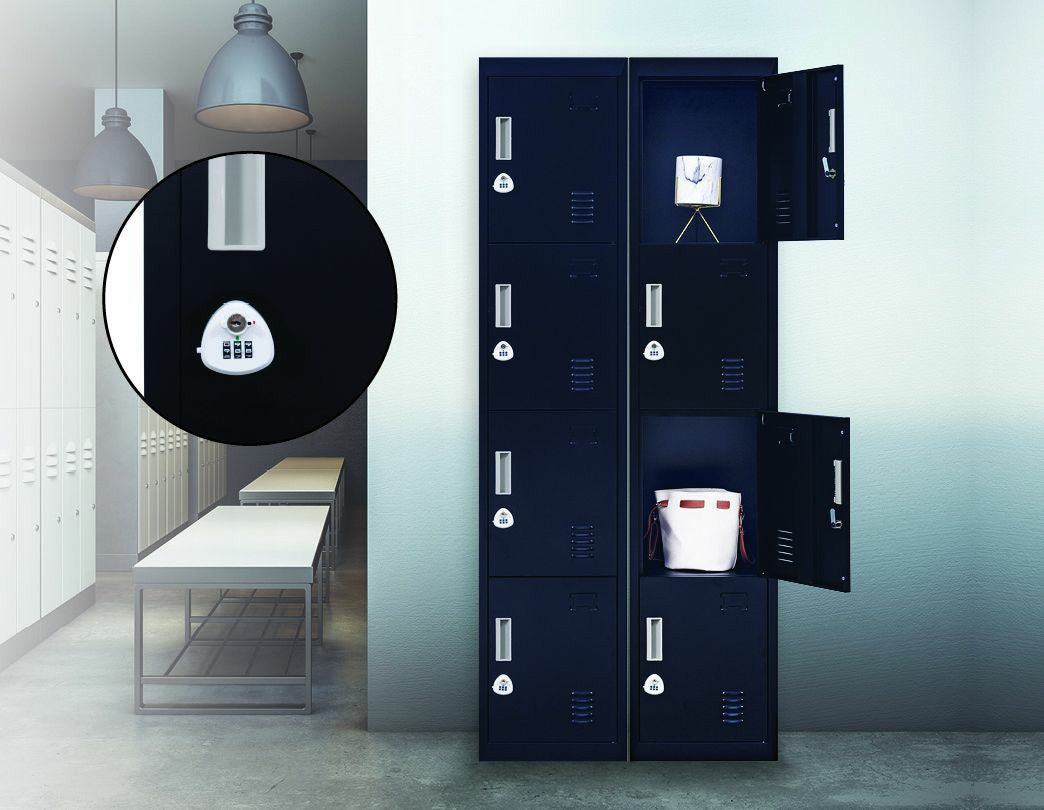 3-digit Combination Lock 4 Door Locker for Office Gym Black Deals499